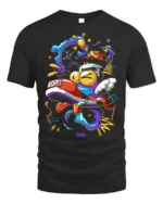 Abstract Running Shoe Pop Art T-Shirt - black t-shirt on white background