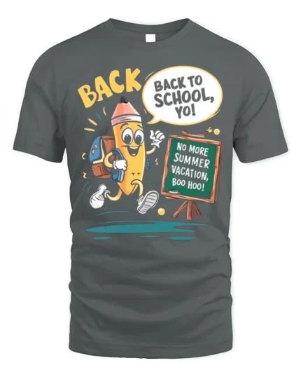 Back To School Yo Pencil Tee - gray t-shirt on white background