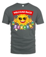 Welcome Back To School Sun Fun T-Shirt - gray t-shirt on white background