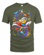 Abstract Running Shoe Pop Art T-Shirt - military green t-shirt on white background
