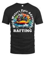 Wild Waters Rafting Adventure T-Shirt Epic Trip Tee - black t-shirt on white background