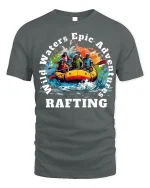 Wild Waters Rafting Adventure T-Shirt Epic Trip Tee - gray t-shirt on white background