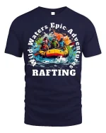 Wild Waters Rafting Adventure T-Shirt Epic Trip Tee - navy t-shirt on white background