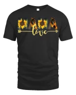 Sunflower Mama Tee - Love Mom T-Shirt - black t-shirt on white background