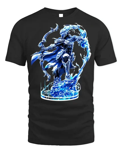 Ice Archer Tee - Frost Warrior T-Shirt - black t-shirt on white background