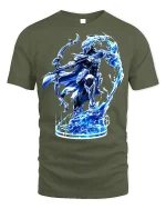 Ice Archer Tee - Frost Warrior T-Shirt - military green t-shirt on white background