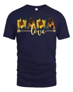 Sunflower Mama Tee - Love Mom T-Shirt - navy t-shirt on white background