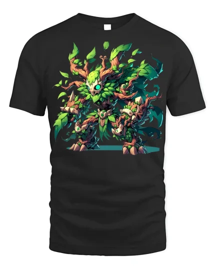 Forest Guardian T-Shirt - Nature Spirit Tee - black t-shirt on white background