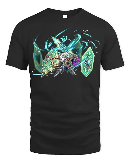 Guardian Angel Warrior T-Shirt - Fantasy Knight Tee - black t-shirt on white background