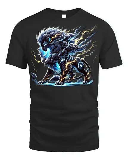 Stormborn Thunder Beast Graphic T-shirt - black t-shirt on white background