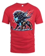 Stormborn Thunder Beast Graphic T-shirt - red t-shirt on white background