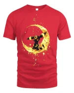 Moonlight Creature Yellow Glow T-shirt - red t-shirt on white background