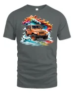 Adventure Wave Rider Off-Road Jeep Tee - gray t-shirt on white background