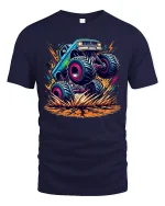 Monster Truck Madness Extreme T-shirt - navy t-shirt on white background