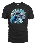 Epic Gamer Controller T-Shirt - black t-shirt on white background