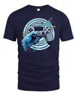 Epic Gamer Controller T-Shirt - navy t-shirt on white background