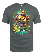 Color Splash Astronaut Tee - gray t-shirt on white background