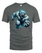 Savage Beast T-shirt - gray t-shirt on white background