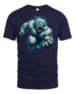 Savage Beast T-shirt - navy t-shirt on white background
