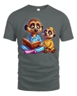 Cute Meerkat Pajama Party Bedtime Tee - gray t-shirt on white background