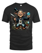 Goblin Wizard Magic Fantasy T-shirt - black t-shirt on white background