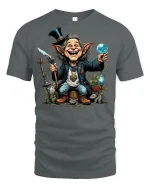 Goblin Wizard Magic Fantasy T-shirt - gray t-shirt on white background