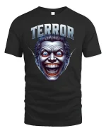Terror Face Horror T-shirt - black t-shirt on white background
