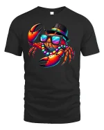 Cool Crab Party Vibes Funny T-shirt - black t-shirt on white background