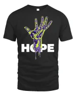 Futuristic Hope Hand Tee - black t-shirt on white background