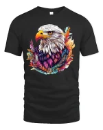Majestic Eagle Graphic Tee - black t-shirt on white background