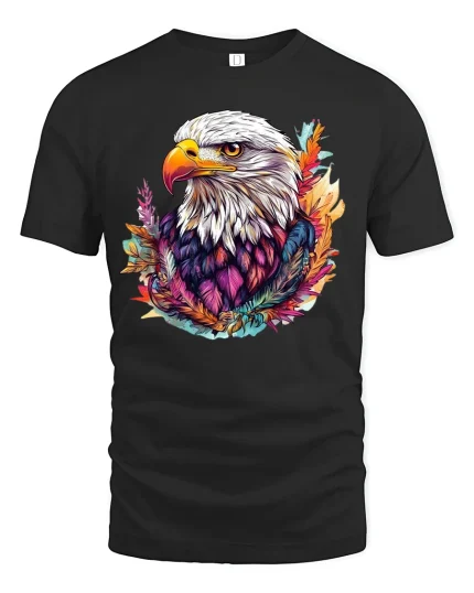 Majestic Eagle Graphic Tee - black t-shirt on white background