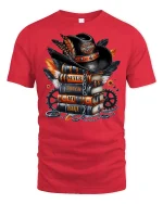 Never Touch My Bike Tee - red t-shirt on white background