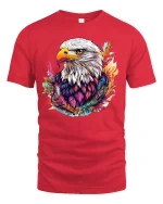 Majestic Eagle Graphic Tee - red t-shirt on white background