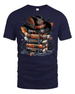 Never Touch My Bike Tee - navy t-shirt on white background