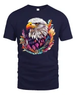 Majestic Eagle Graphic Tee - navy t-shirt on white background