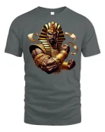 Ancient Pharaoh Warrior Strength Tee - gray t-shirt on white background