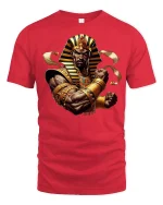 Ancient Pharaoh Warrior Strength Tee - red t-shirt on white background