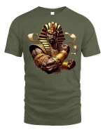 Ancient Pharaoh Warrior Strength Tee - military green t-shirt on white background