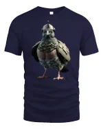 Tactical Pigeon Soldier Funny T-Shirt - navy t-shirt on white background