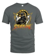 Scorpion Ninja Warrior Steven One Tee - gray t-shirt on white background