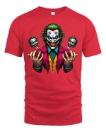 Villain Rage Clown Horror Tee - red t-shirt on white background