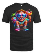 Funny Grandpa Vacation T-shirt - black t-shirt on white background