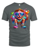 Funny Grandpa Vacation T-shirt - gray t-shirt on white background