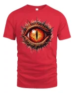 Fiery Dragon Eye Gothic Tee - red t-shirt on white background