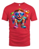 Funny Grandpa Vacation T-shirt - red t-shirt on white background