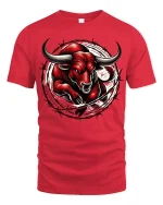 Charging Red Bull T-shirt - red t-shirt on white background