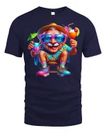 Funny Grandpa Vacation T-shirt - navy t-shirt on white background