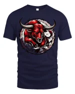 Charging Red Bull T-shirt - navy t-shirt on white background