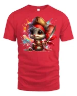 Cute Pirate Mouse Adventure T-Shirt - red t-shirt on white background