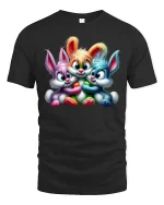 Deep Sea Fish T-Shirt - Glowing Blue Ocean Art Tee - black t-shirt on white background